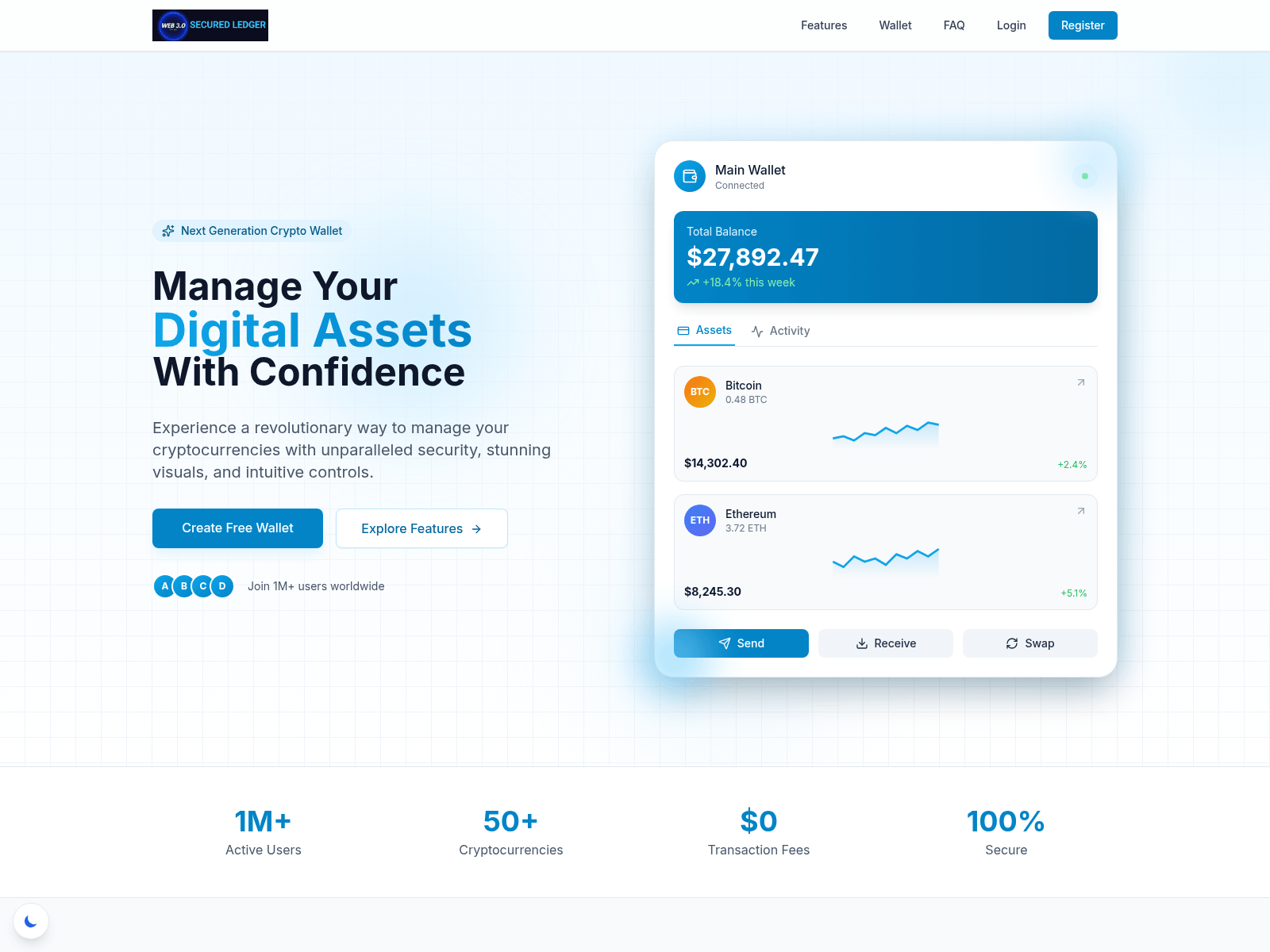 Screenshot of web3-secured-ledger.com