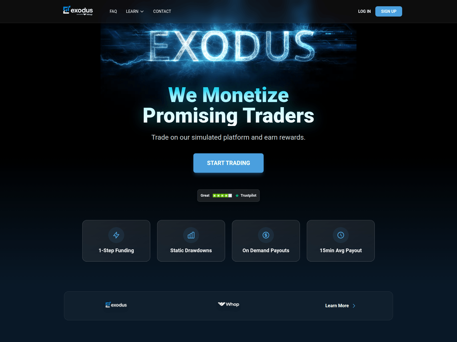 Screenshot of exodusprop.com