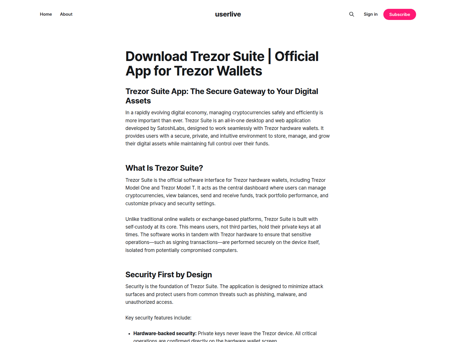 Screenshot of userhelp.ghost.io/en-suite