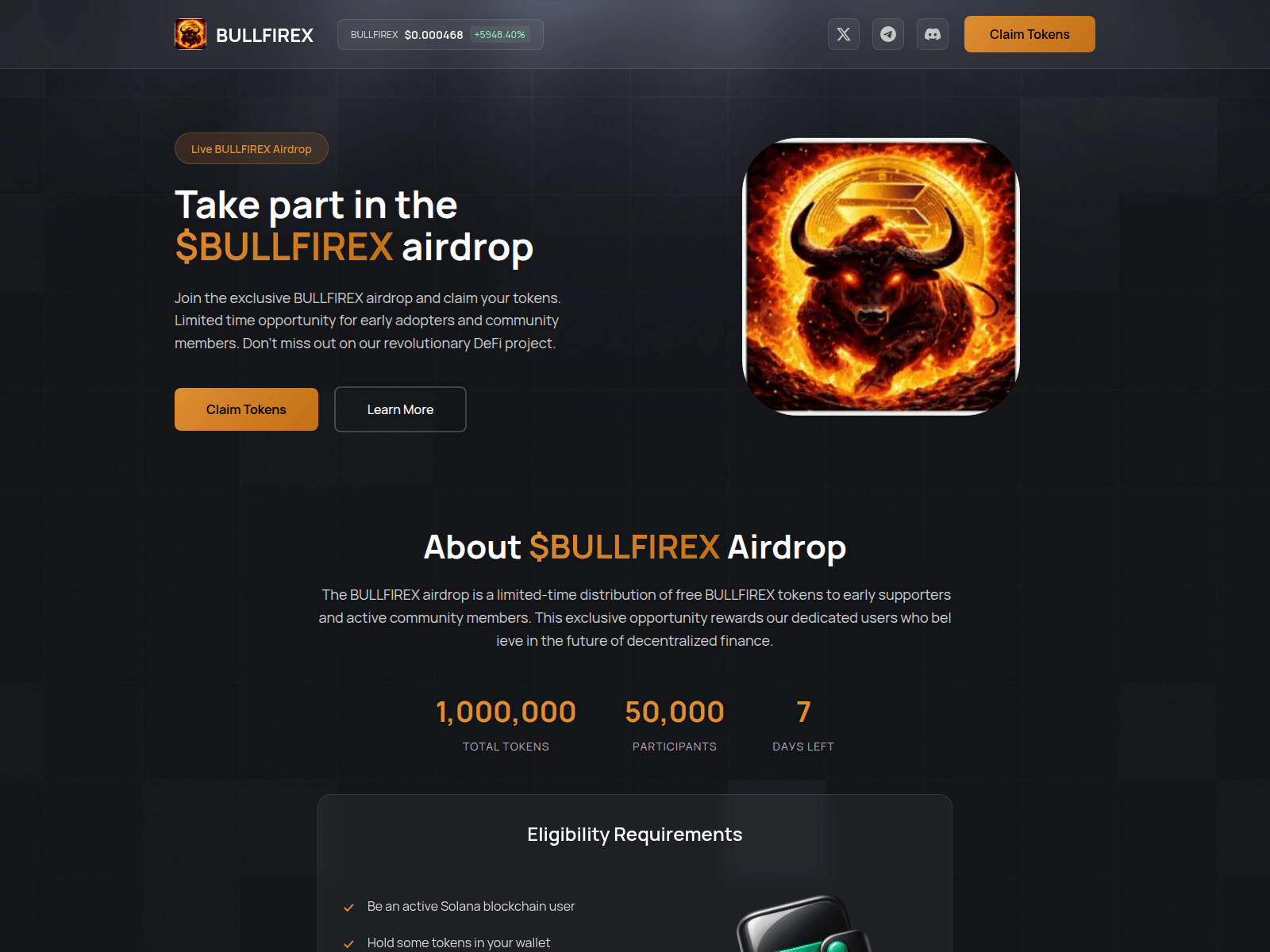 Screenshot of event-bullfirex.fun