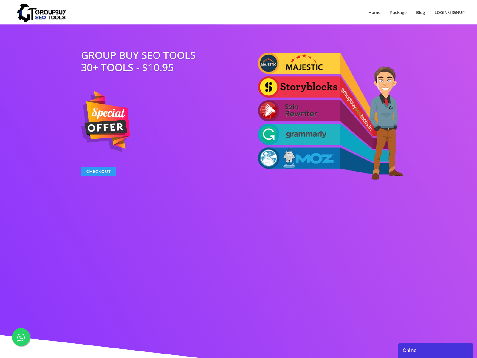 Screenshot of www.groupbuyseotools.in