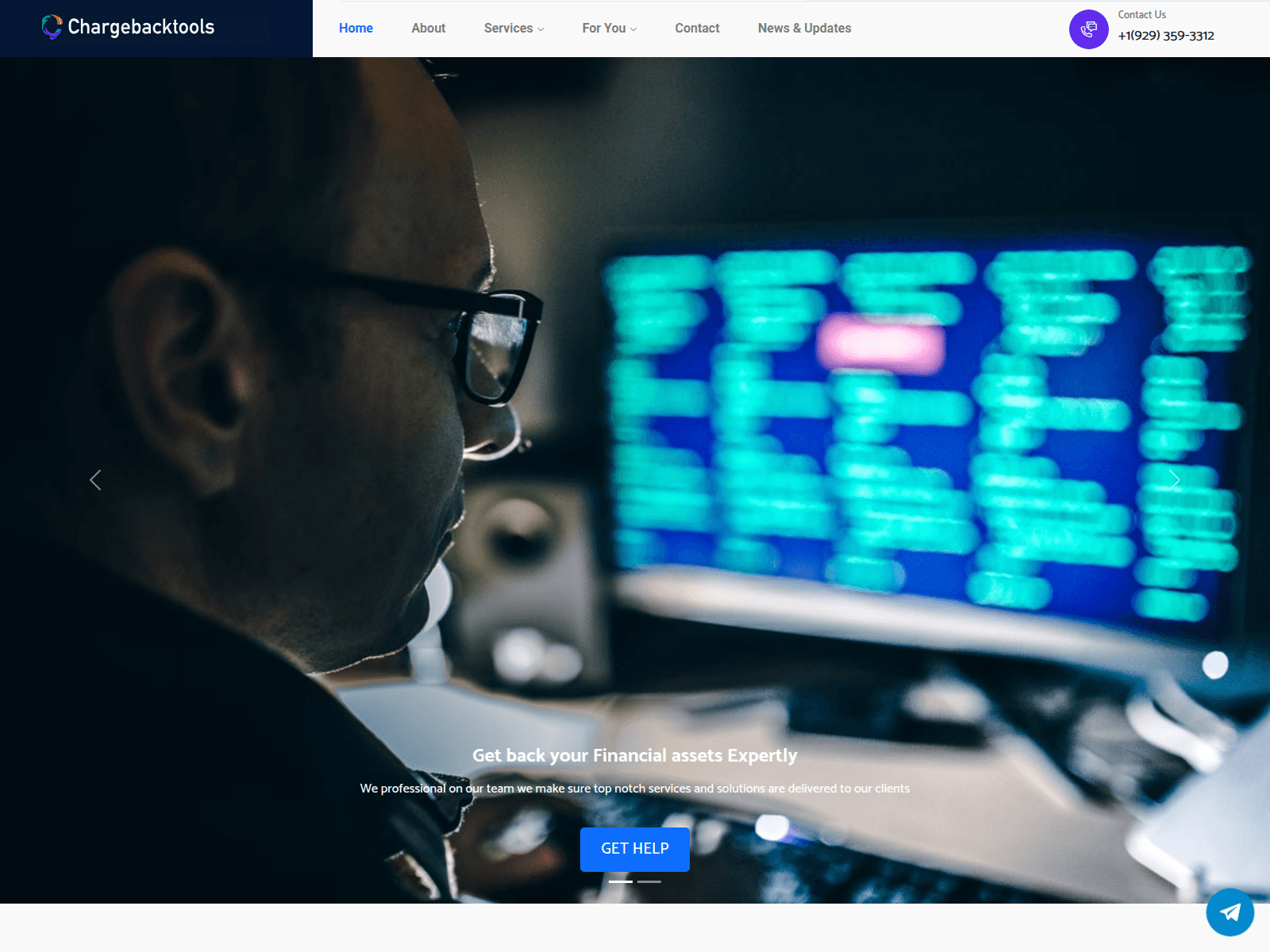 Screenshot of chargebacktools.net