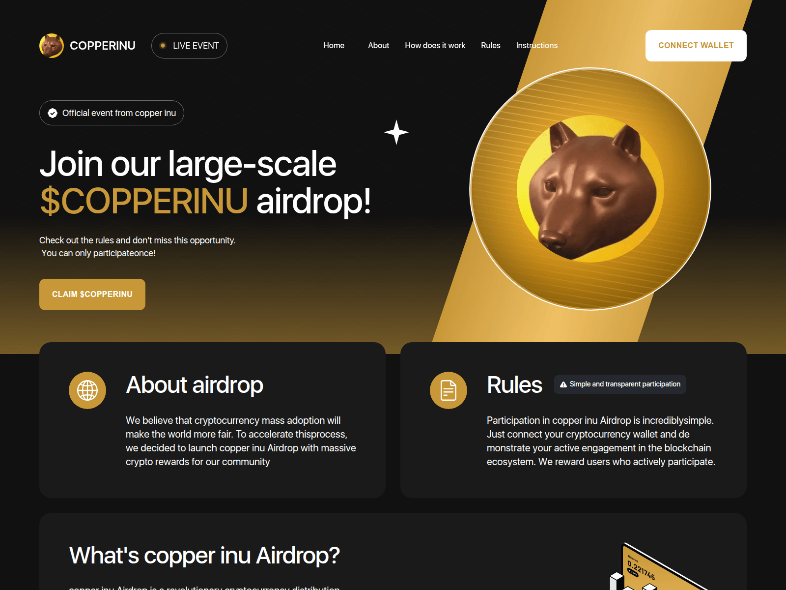 Screenshot of claim-copperinu.pages.dev