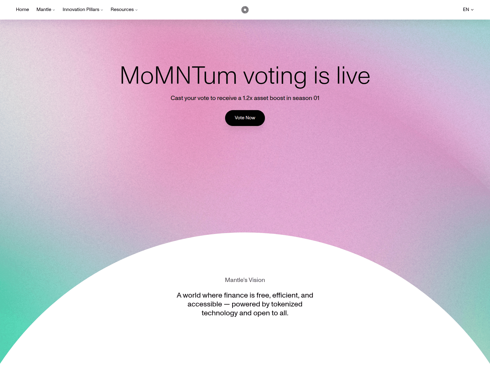 Screenshot of mantle-voting.com