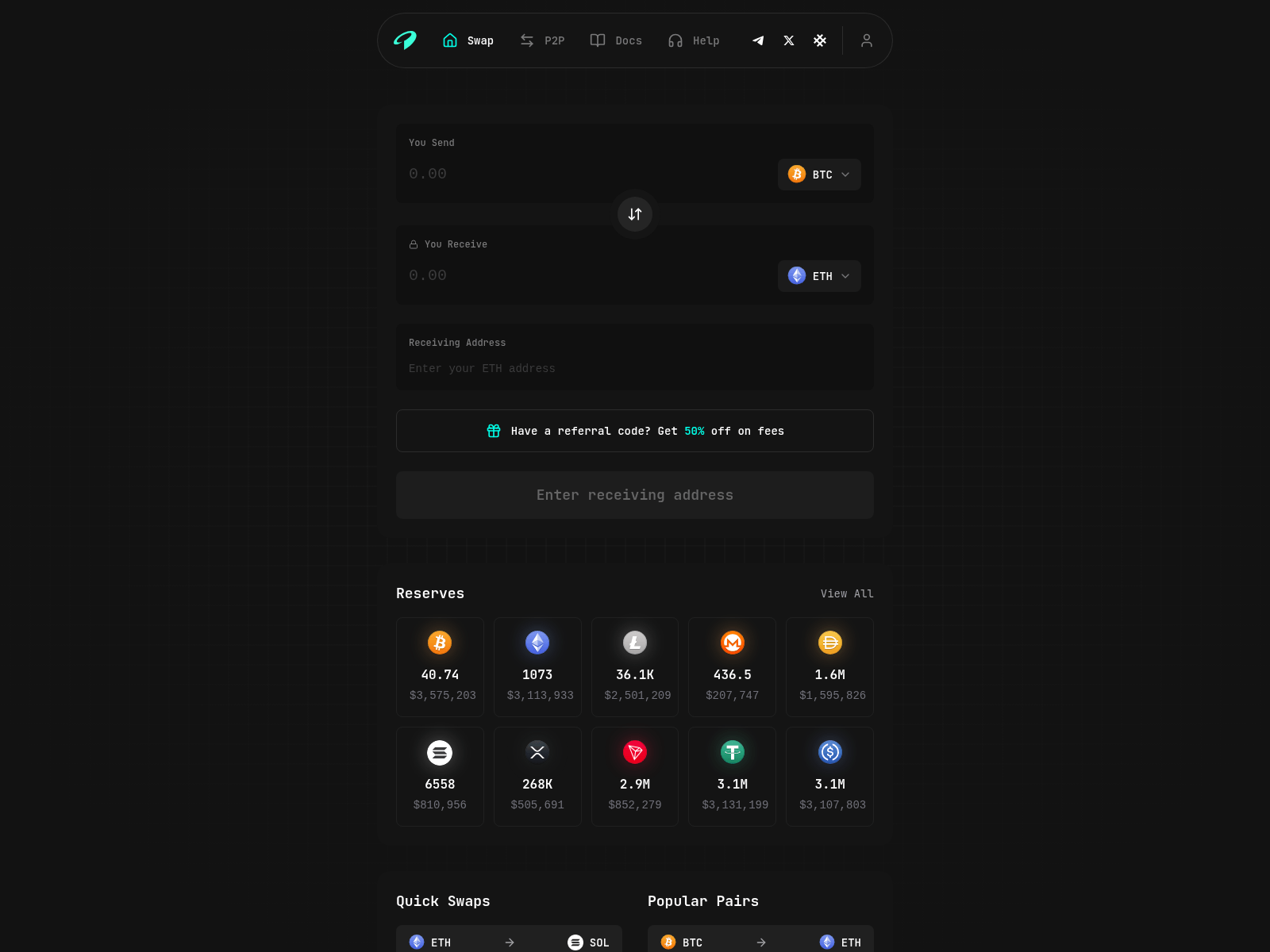 Screenshot of malgoswap.io