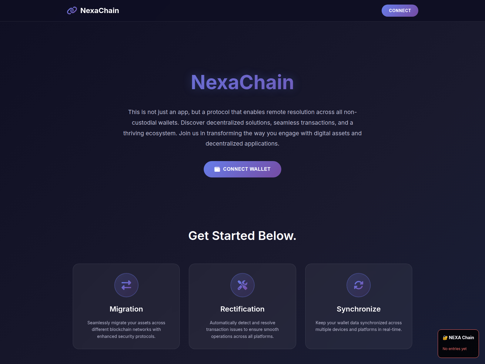 Screenshot of dexachainprotocolapp.support