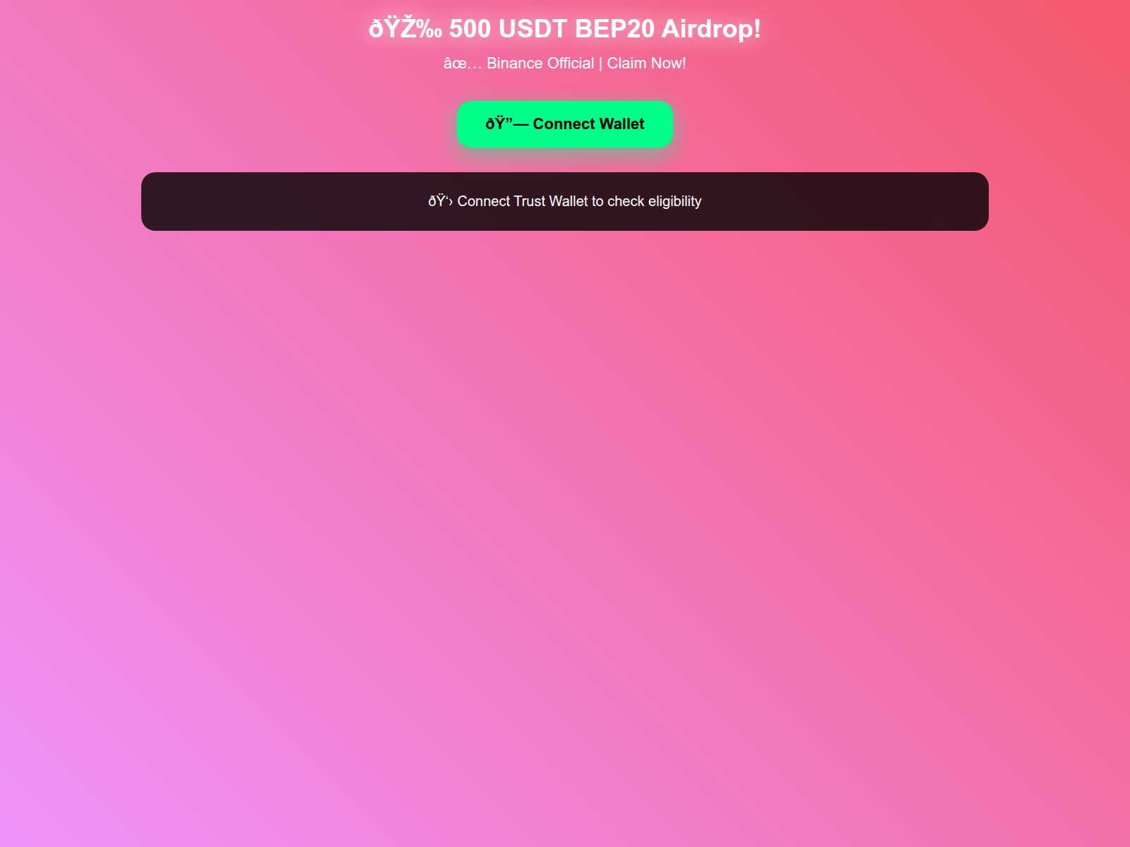 Screenshot of trustwalletbnb.online