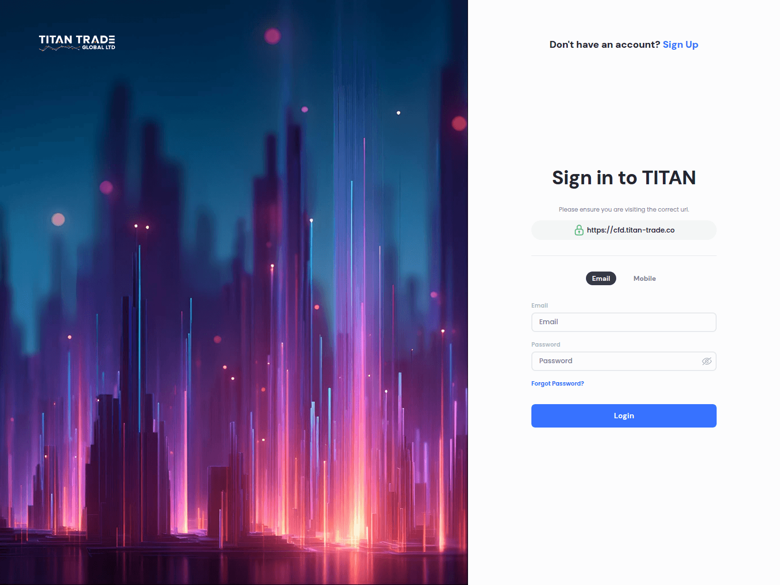 Screenshot of cfd.titan-trade.co
