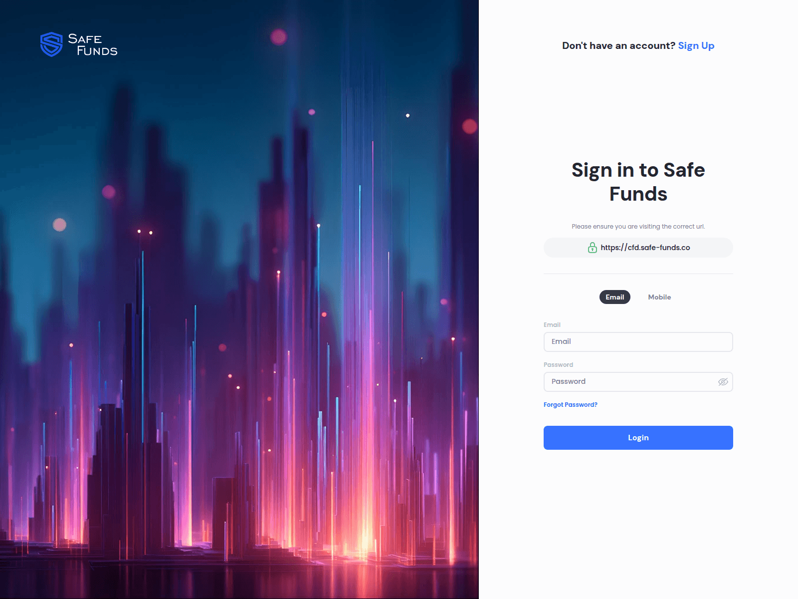 Screenshot of cfd.safe-funds.co