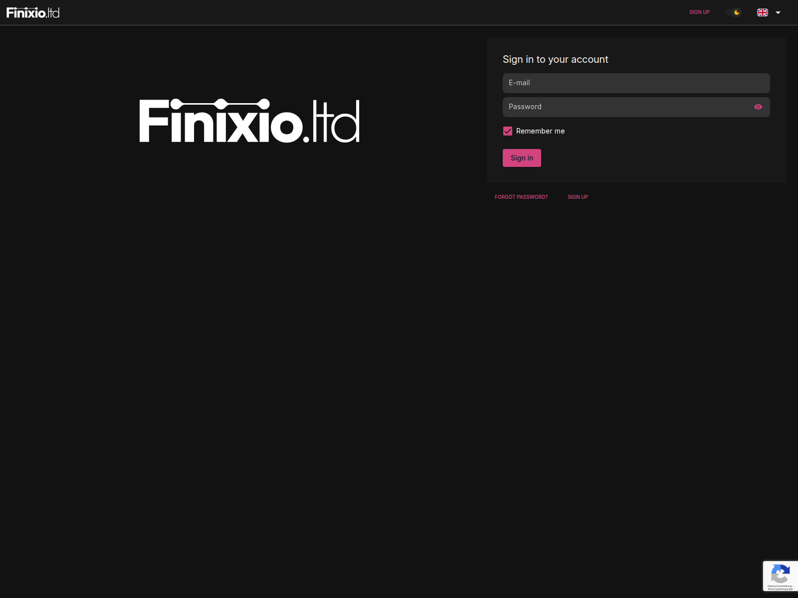 Screenshot of my.finixio-ltd.pro