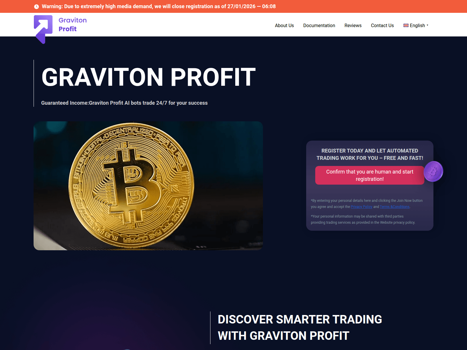 Screenshot of graviton-profit.com