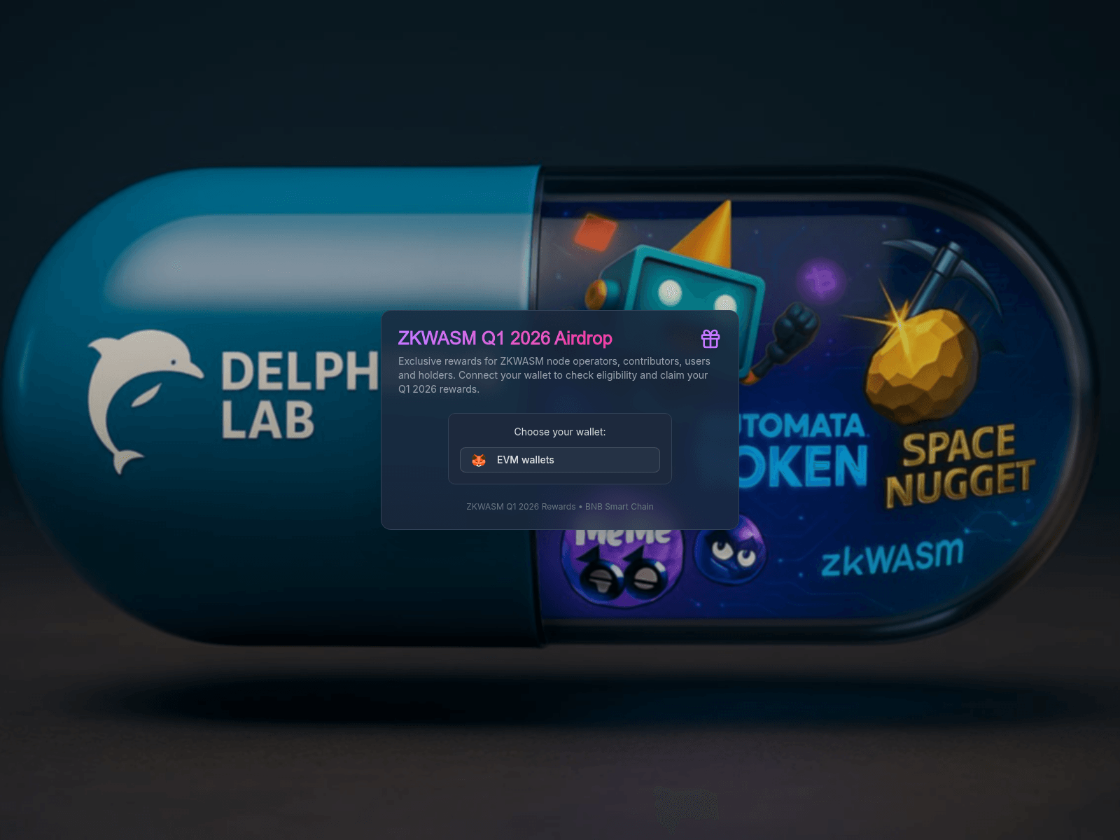 Screenshot of airdrop.zkwasm.fi