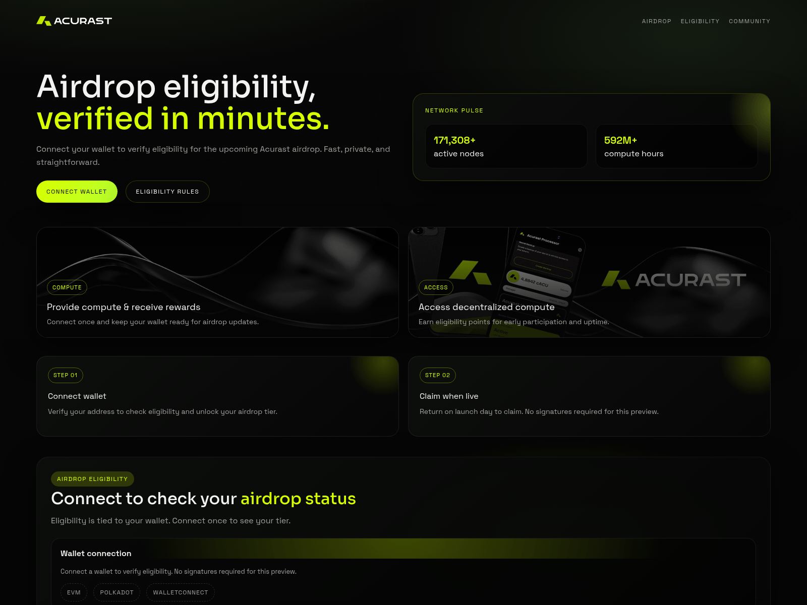 Screenshot of acurast.click