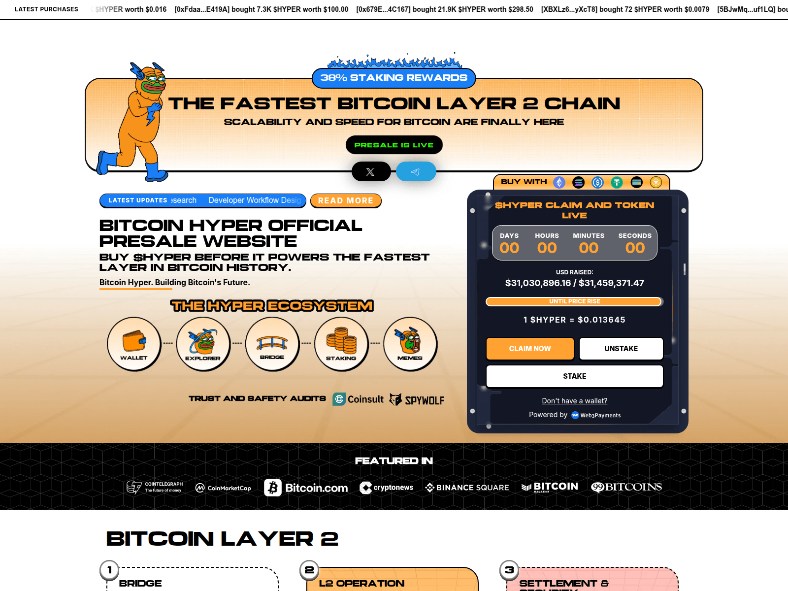 Screenshot of bitcoinhyperclaim.top