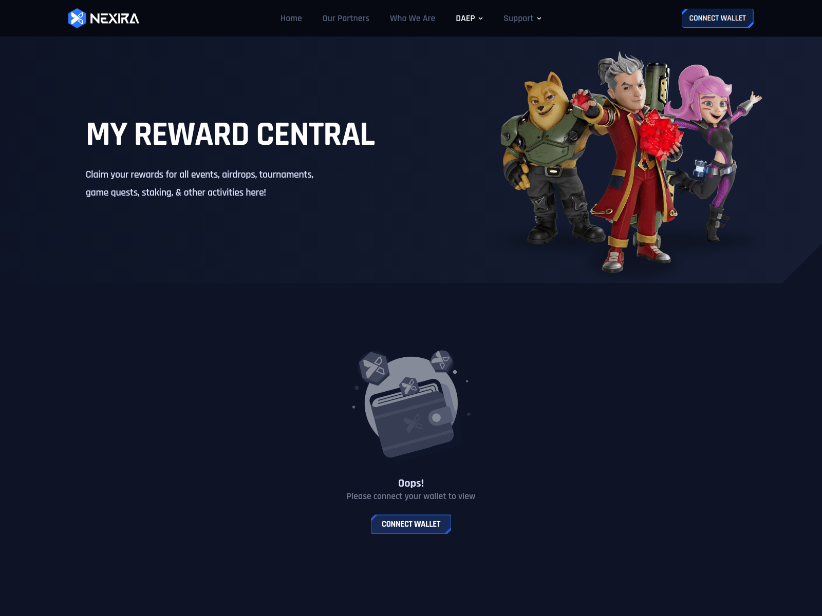 Screenshot of reward-nexira.app