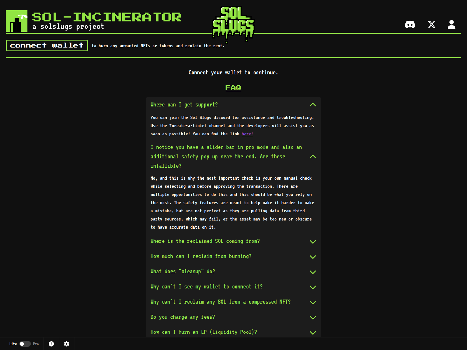 Screenshot of sol-incinrator.com