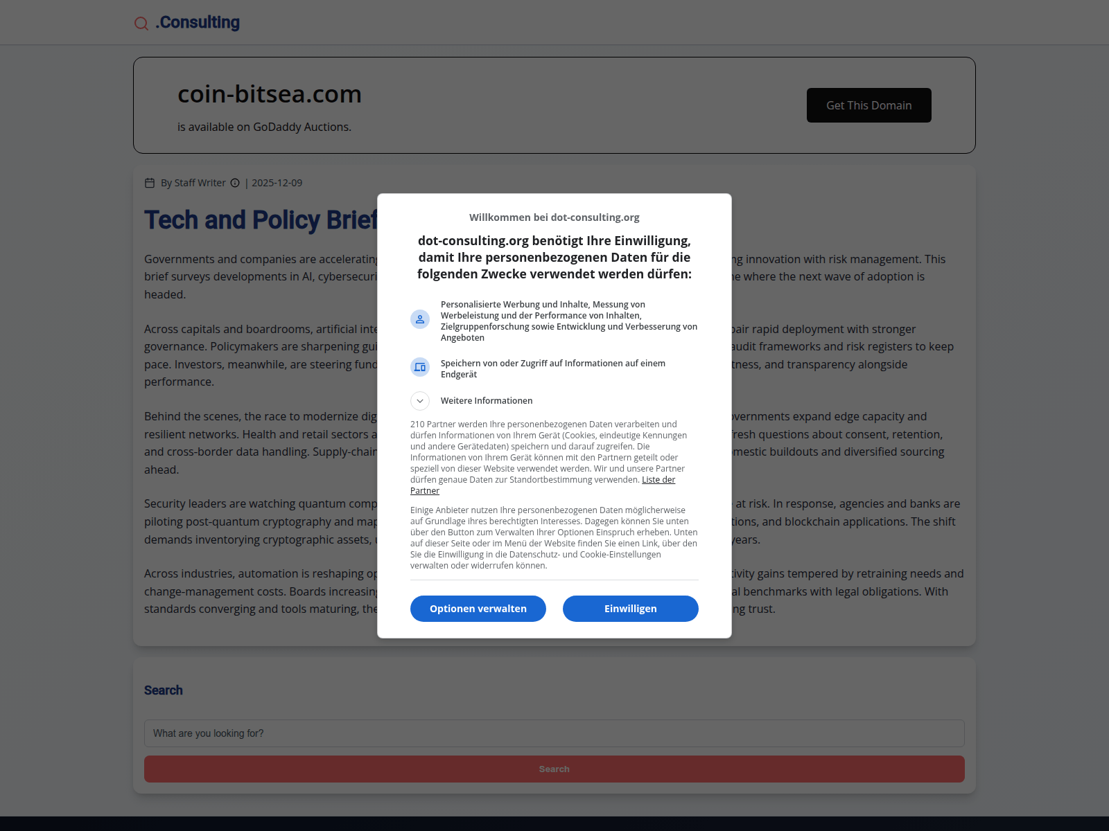 Screenshot of coin-bitsea.com