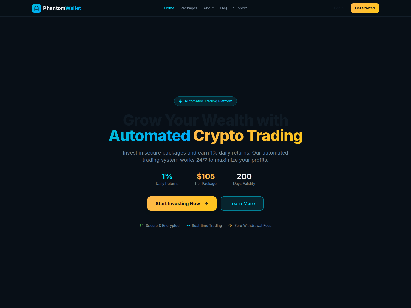 Screenshot of phantomwallet.in