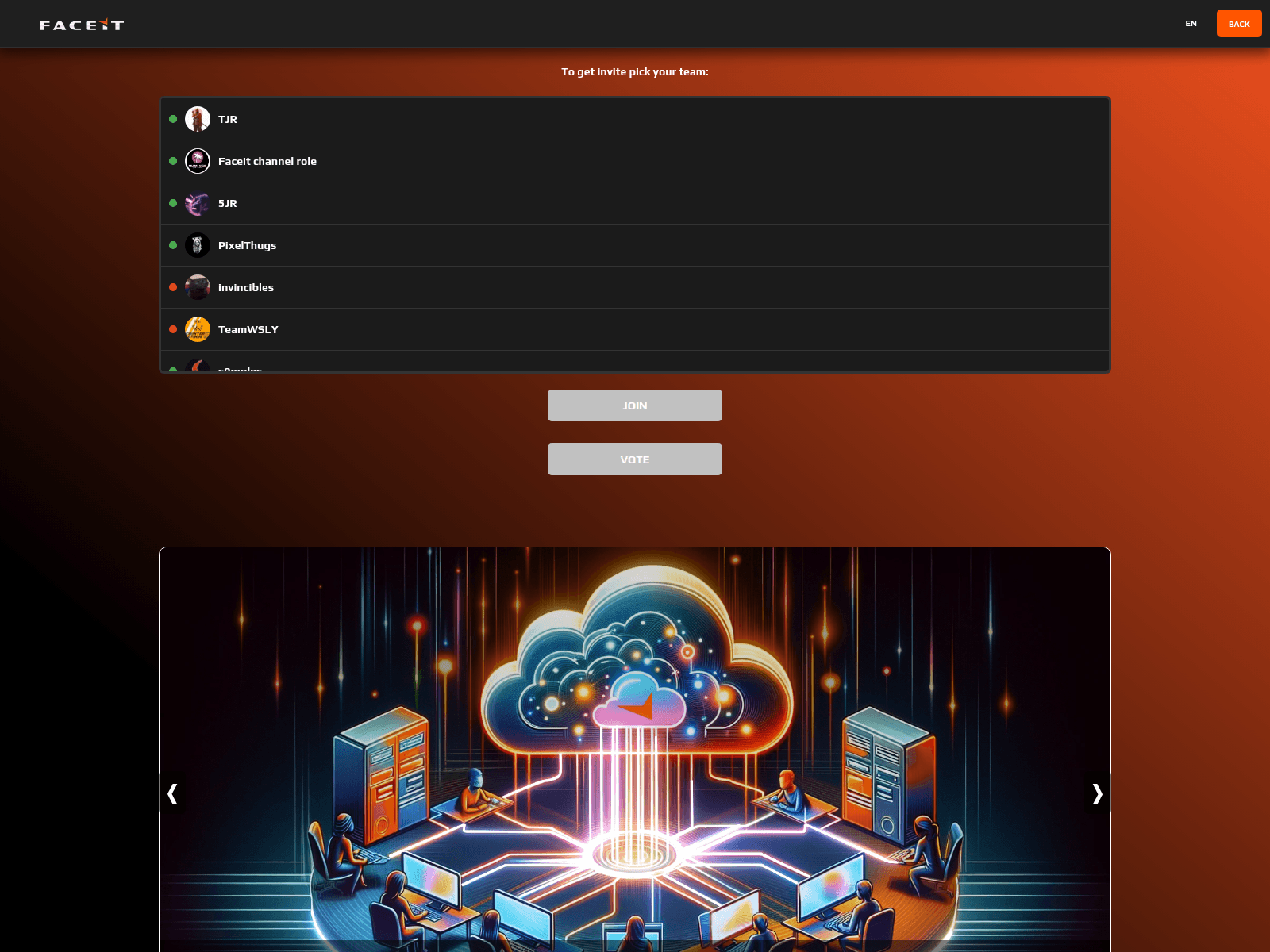 Screenshot of faceit.teams-victory-hub.com