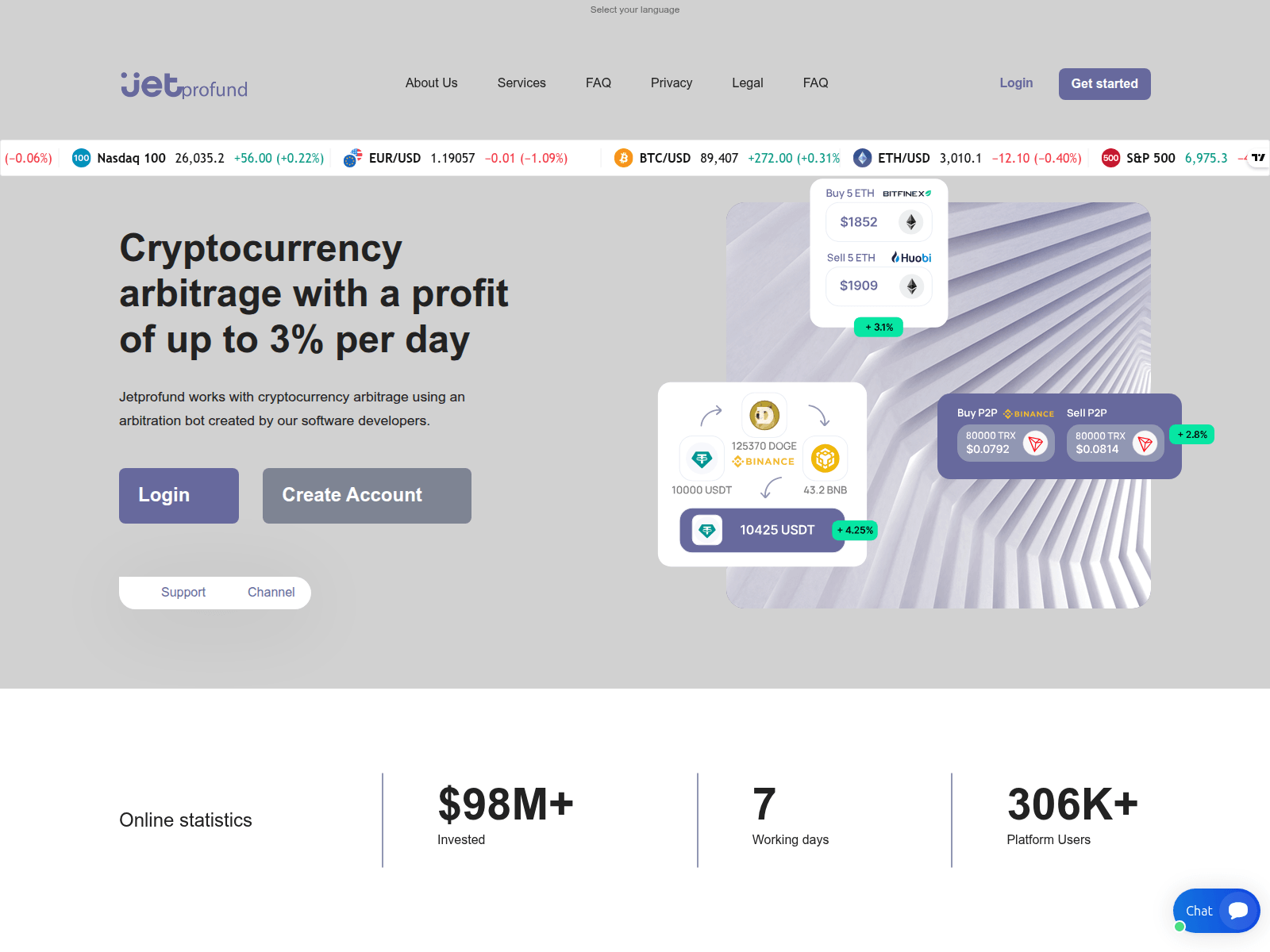 Screenshot of jetprofund.net