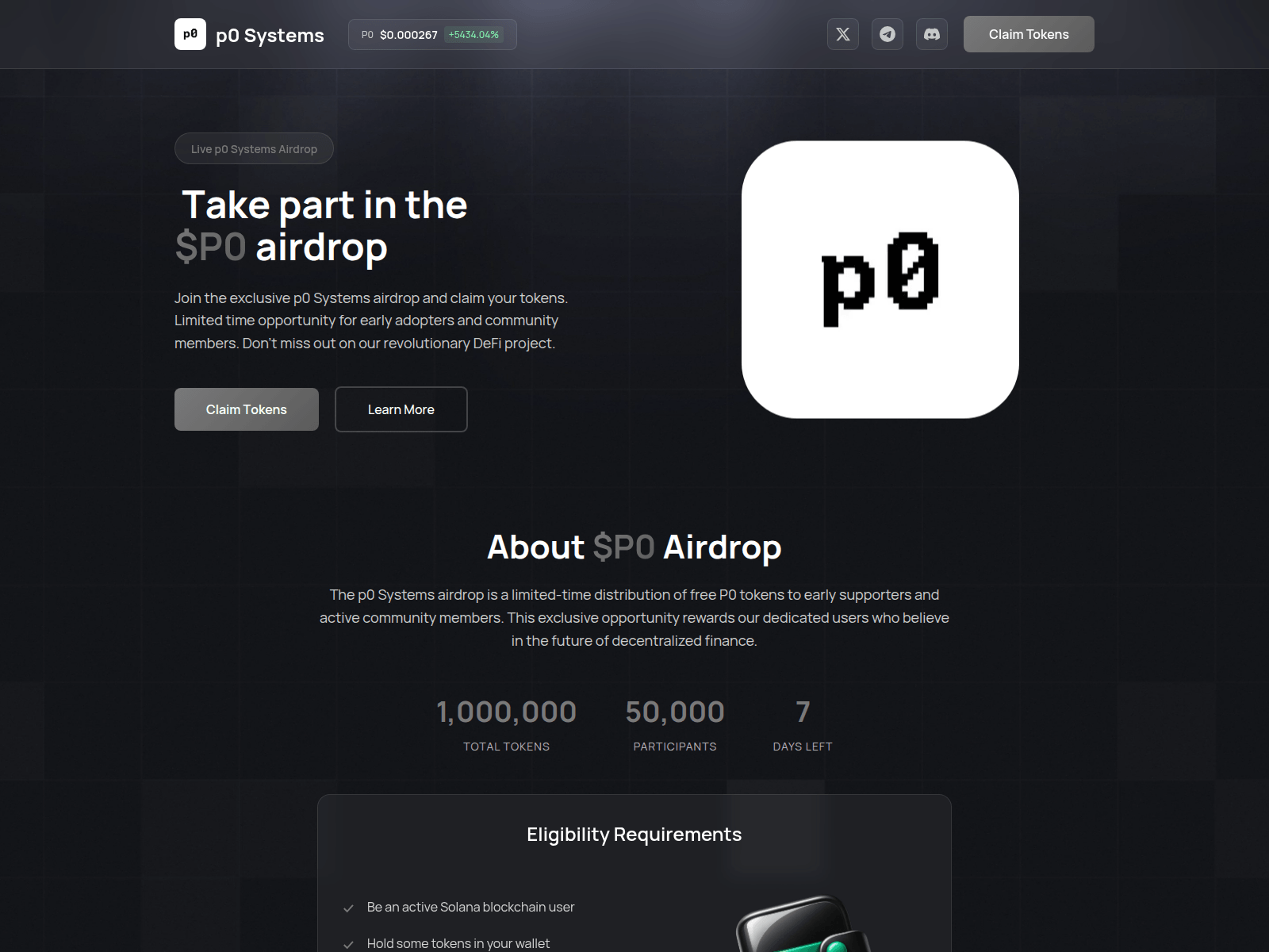 Screenshot of events-p0.fun