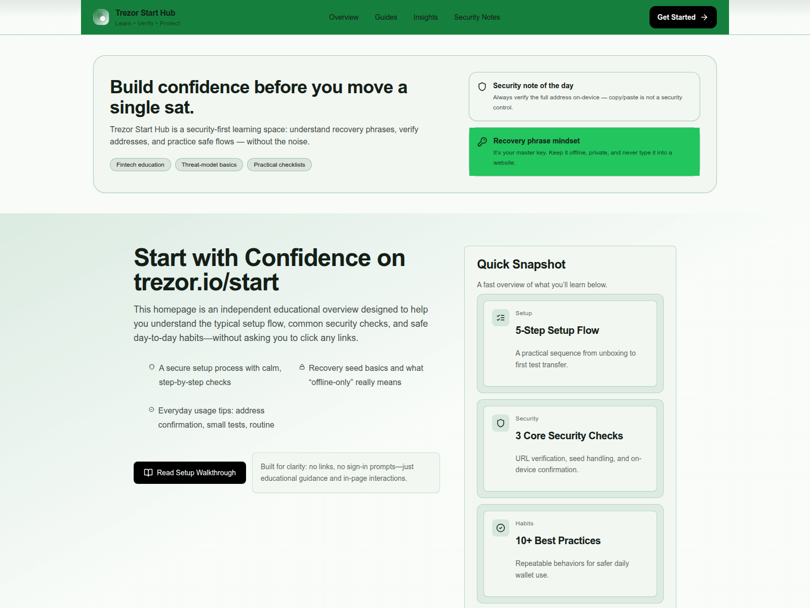 Screenshot of trezor-start-wallet.dream.space