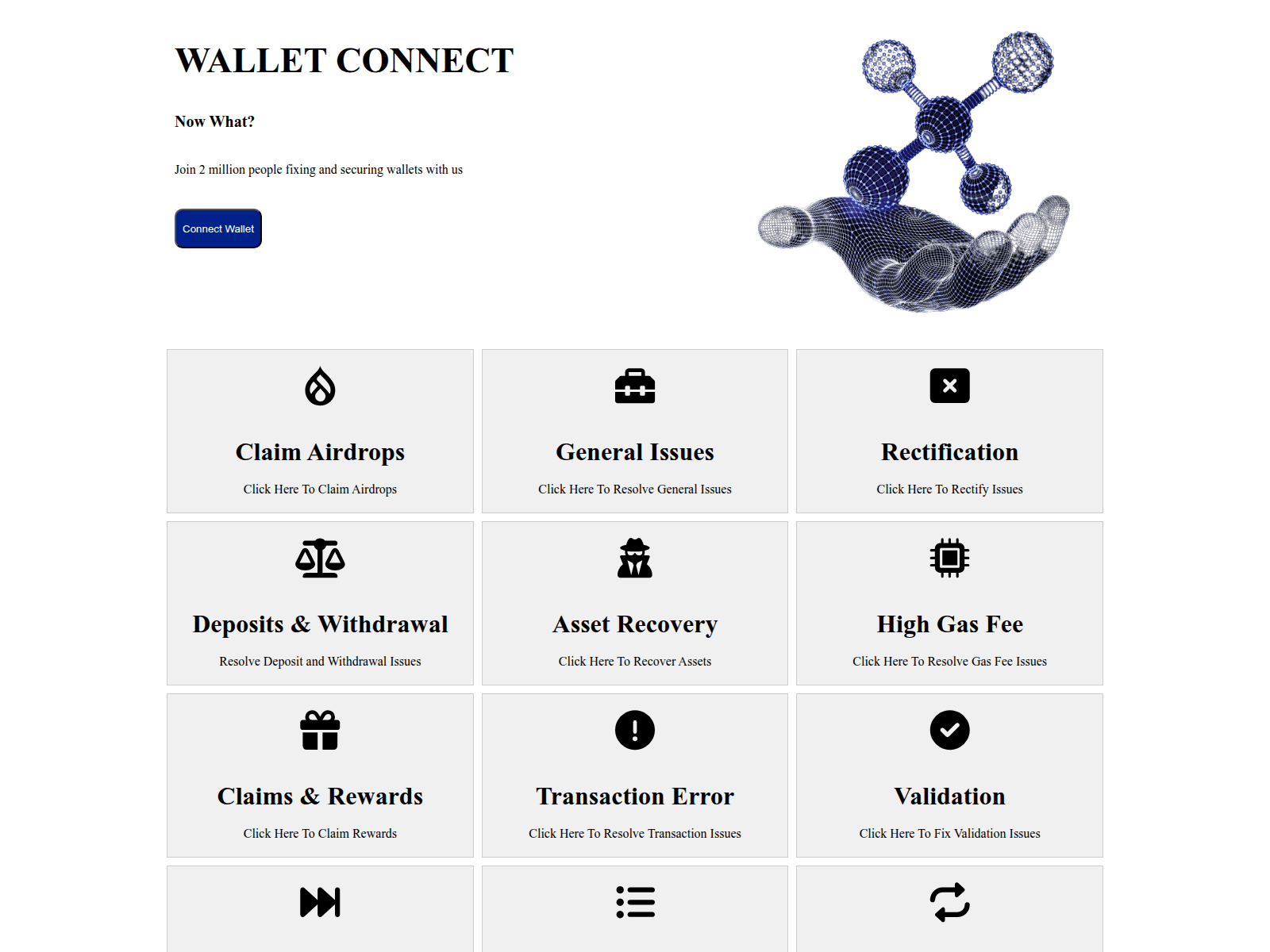 Screenshot of reconnecttnexa.xyz