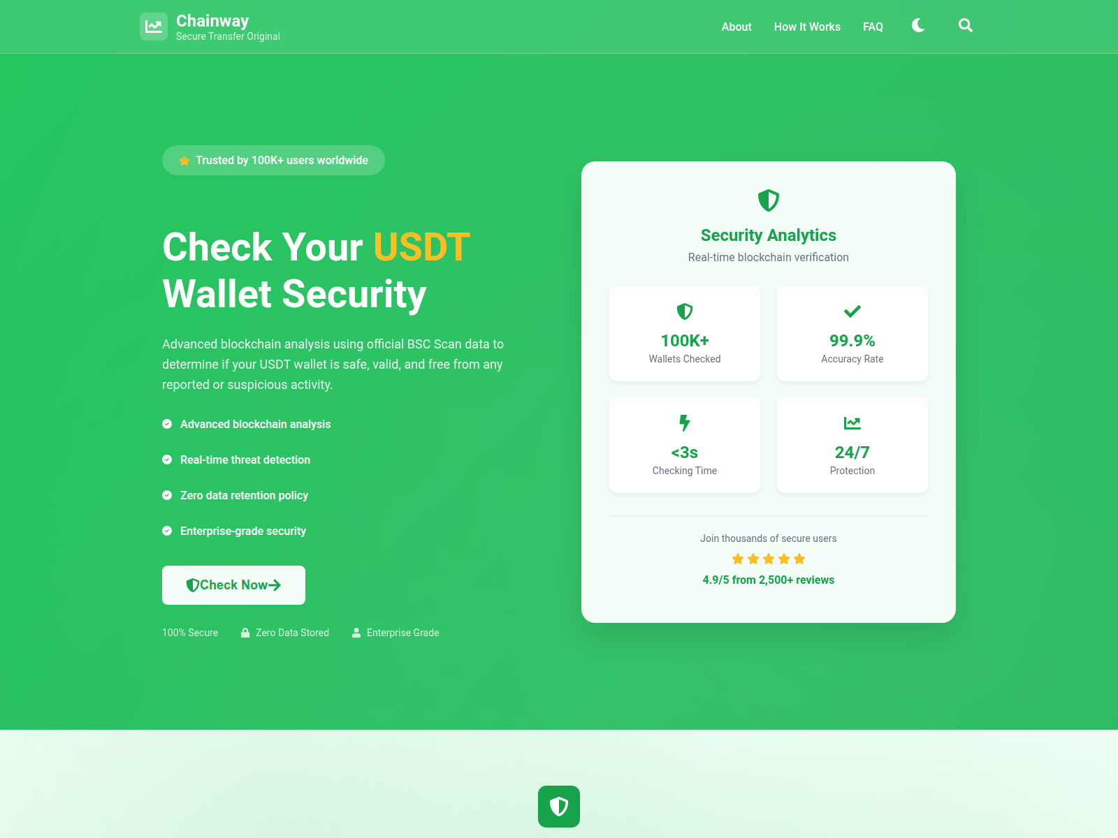 Screenshot of chainway.live