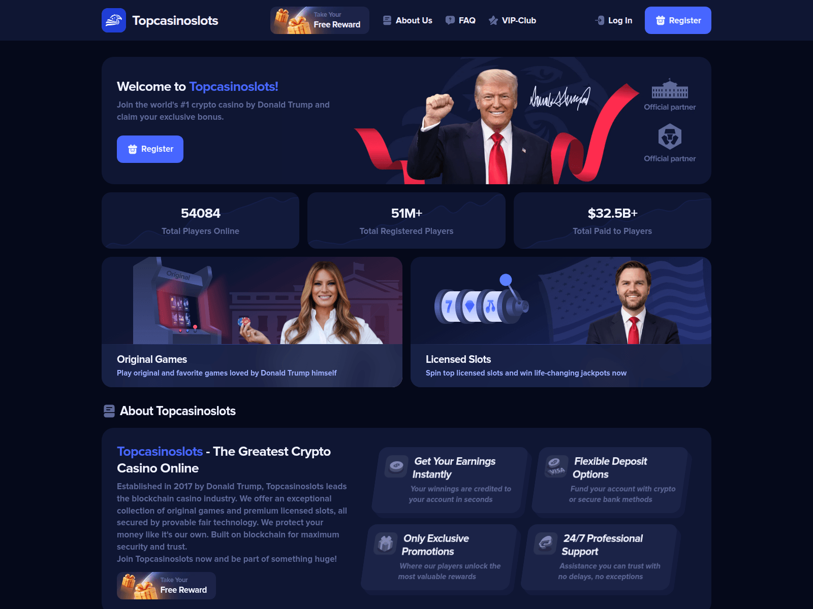 Screenshot of topcasinoslots.sbs