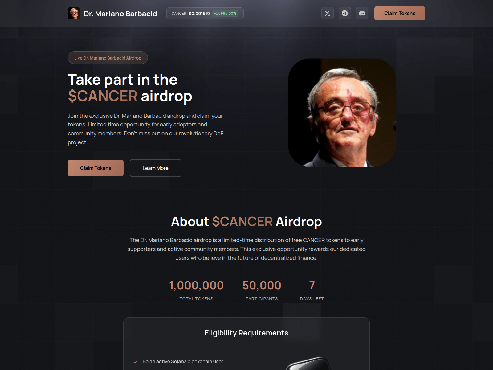 Screenshot of event-cancer.fun