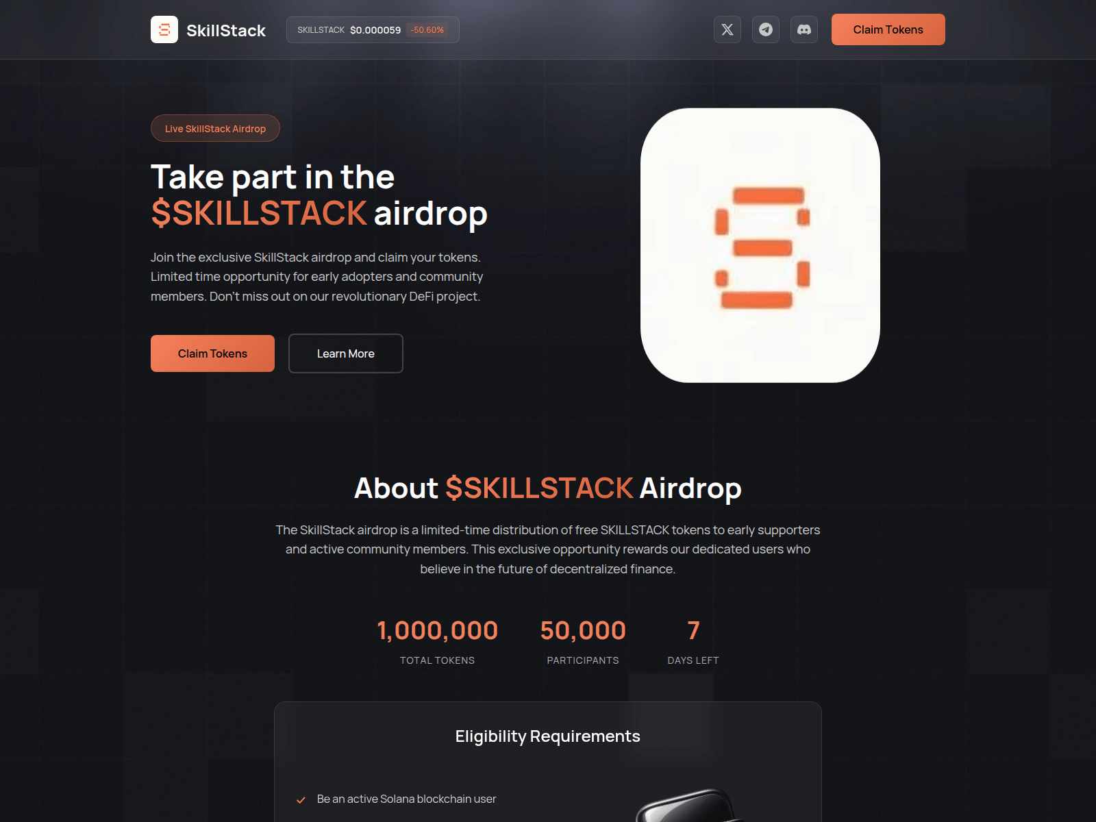 Screenshot of event-skillstack.fun