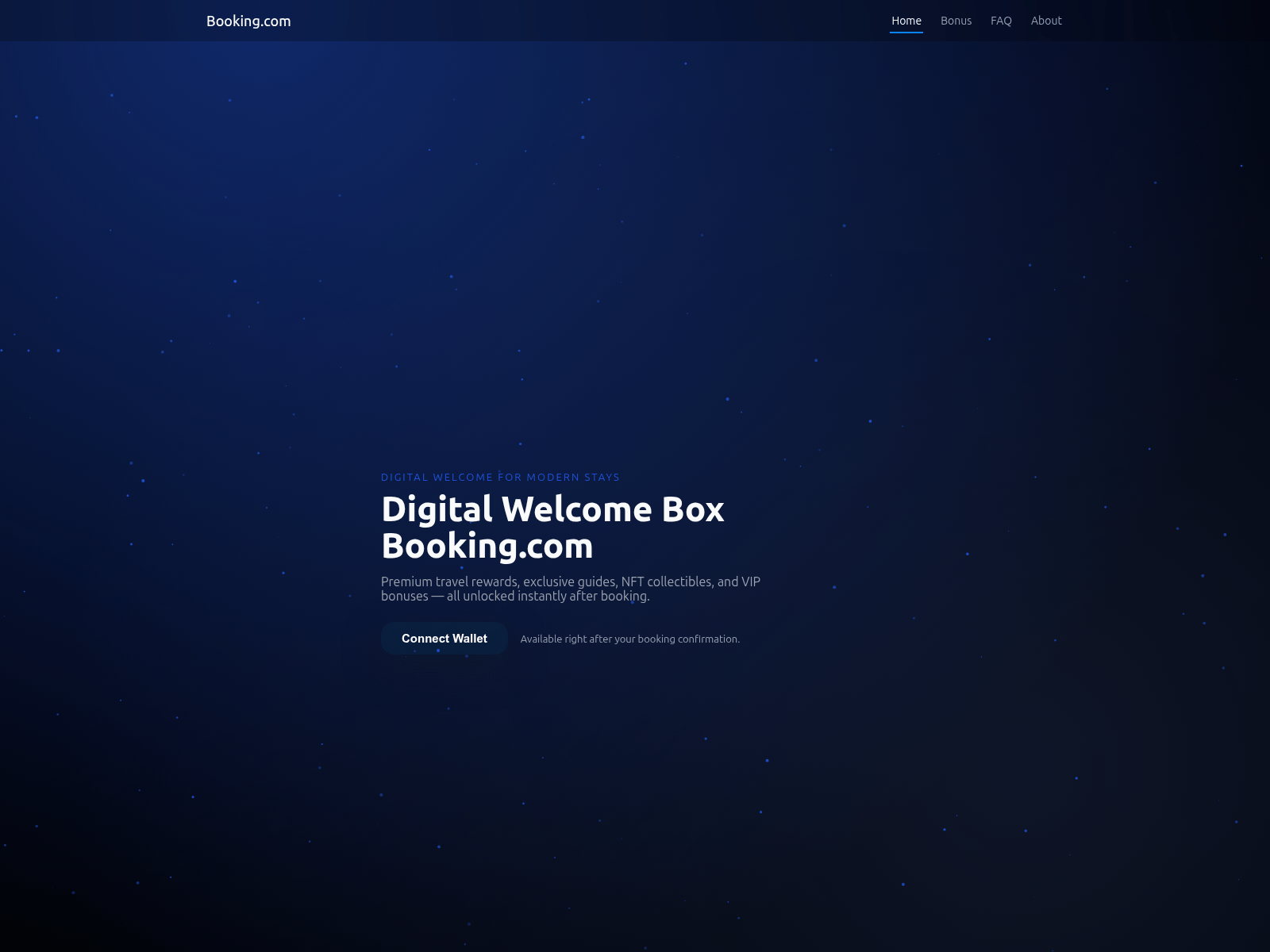 Screenshot of booking-welcomebox.digital