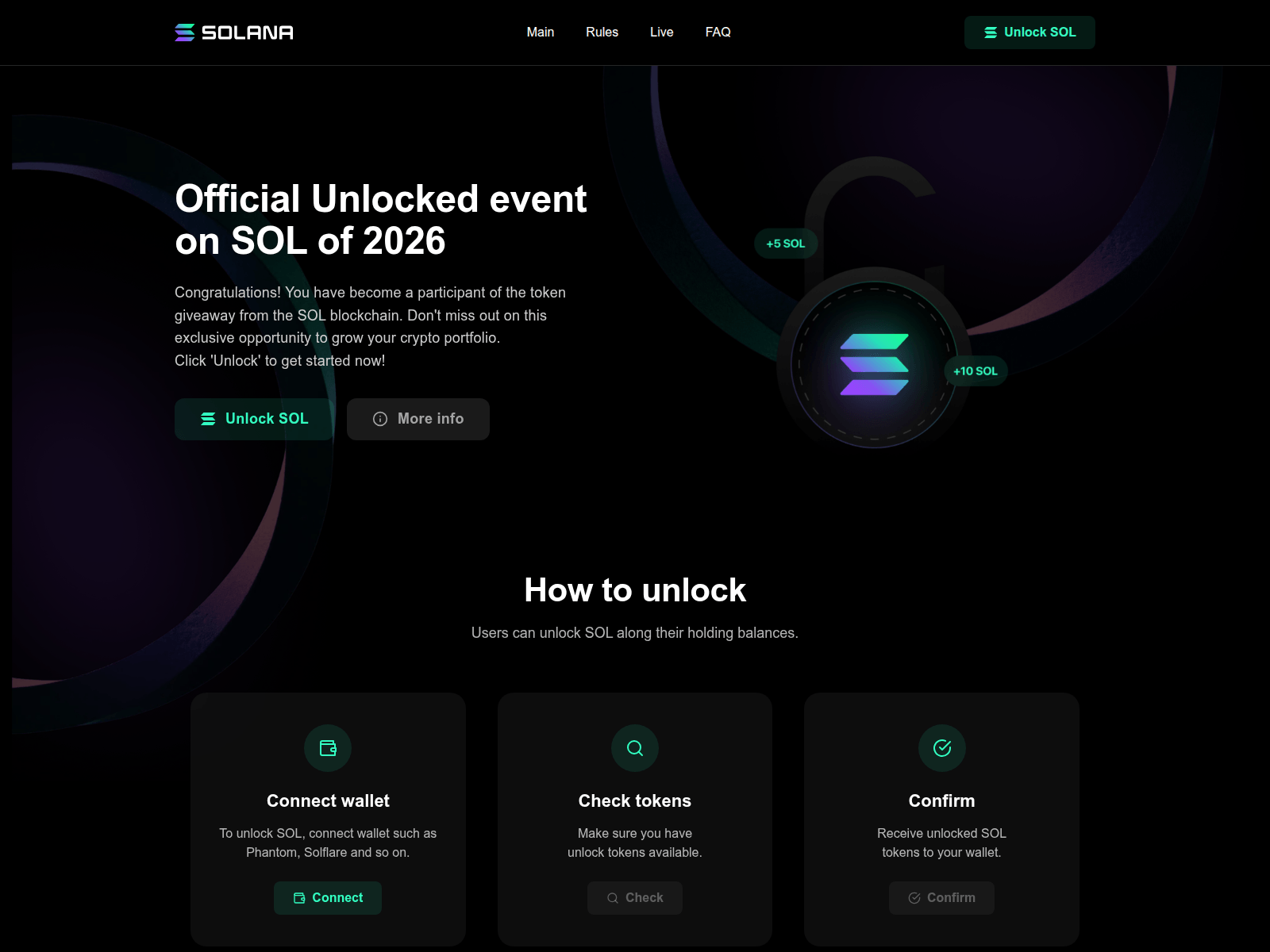 Screenshot of sol-unlock.org