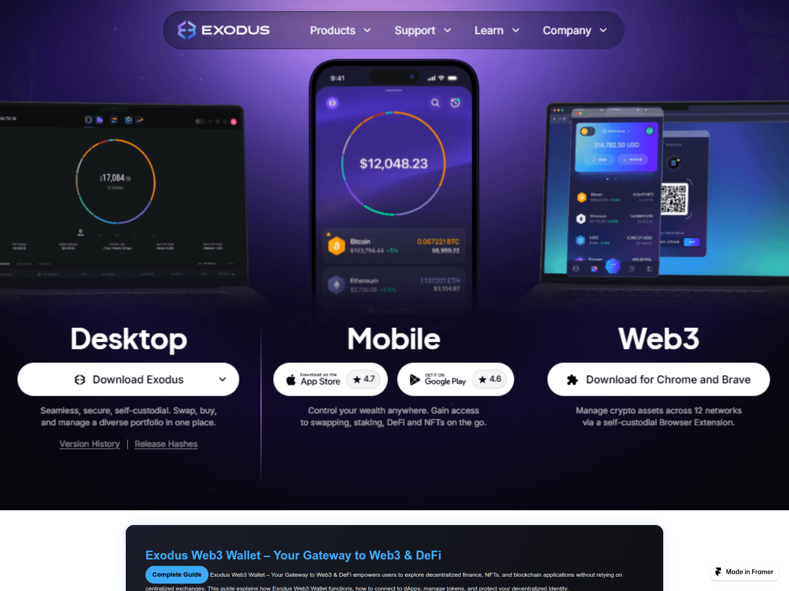 Screenshot of exdous.framer.ai