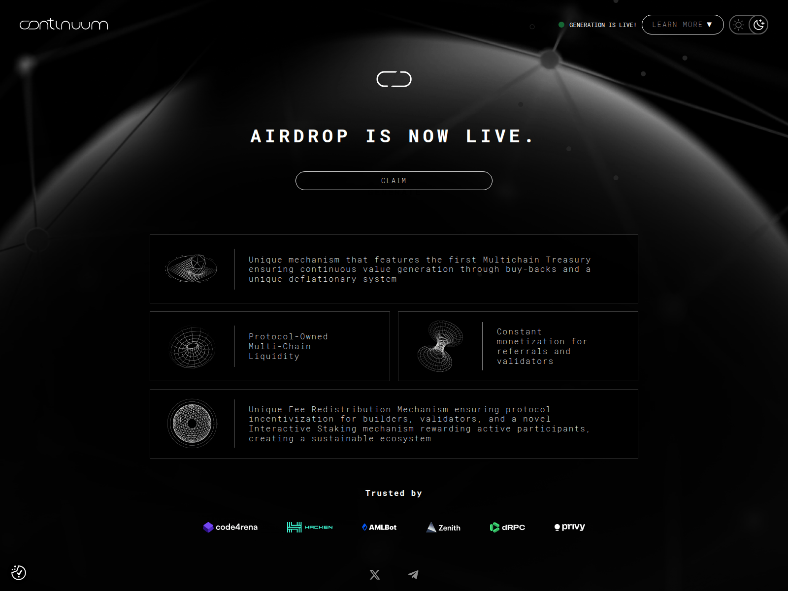 Screenshot of www.claim-c8ntinuum.xyz
