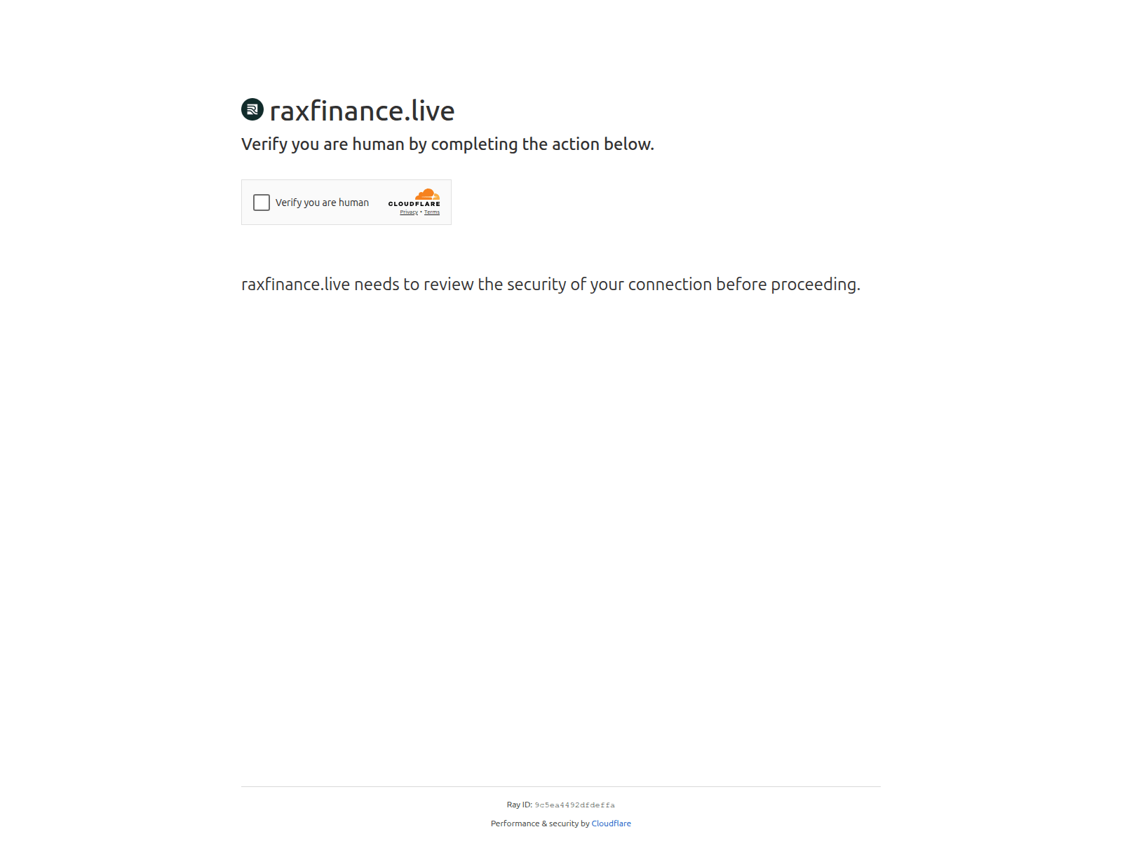 Screenshot of raxfinance.live