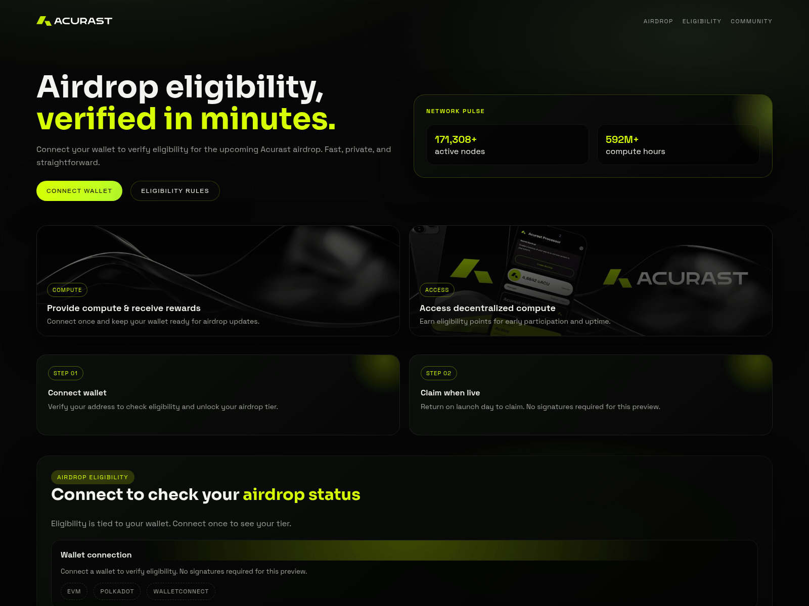 Screenshot of acurastclaim.click
