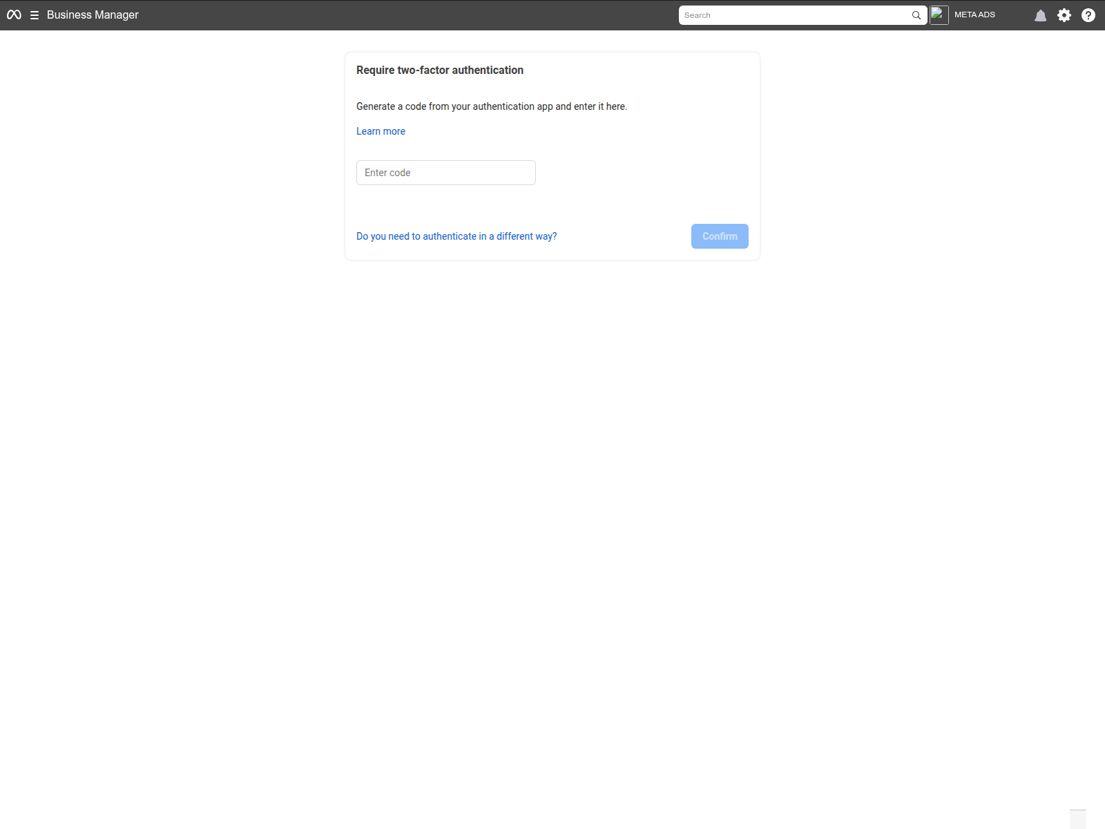 Screenshot of authenticate-meta.com
