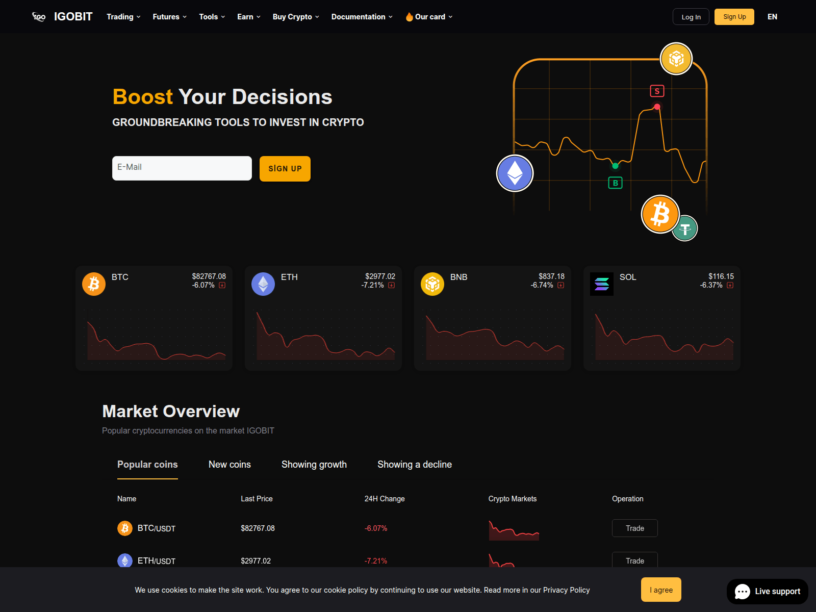 Screenshot of igobit.com