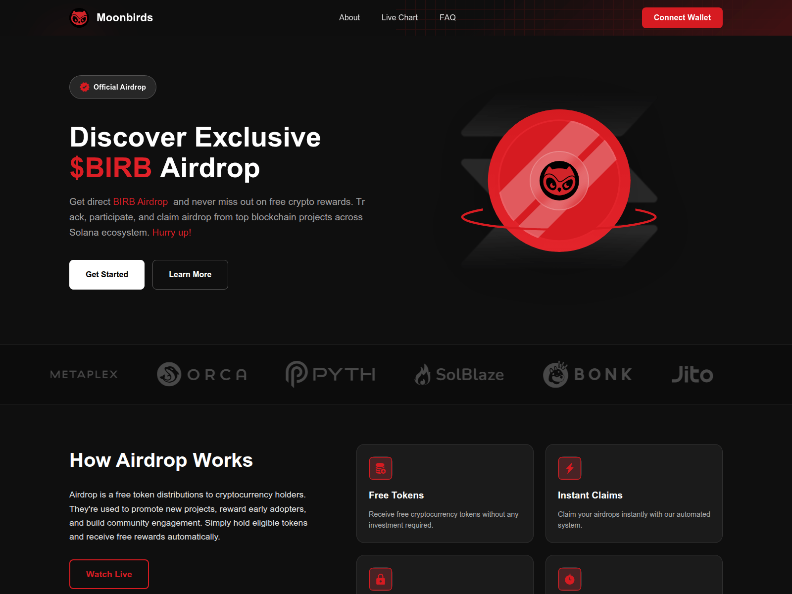 Screenshot of birbdrop.xyz