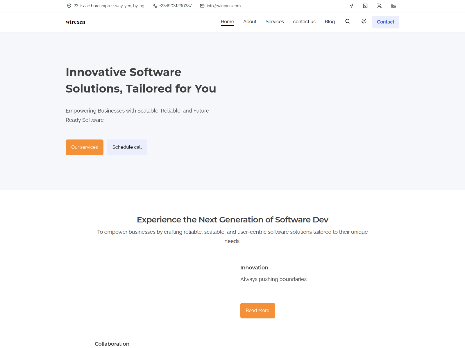 Screenshot of wirexen.com