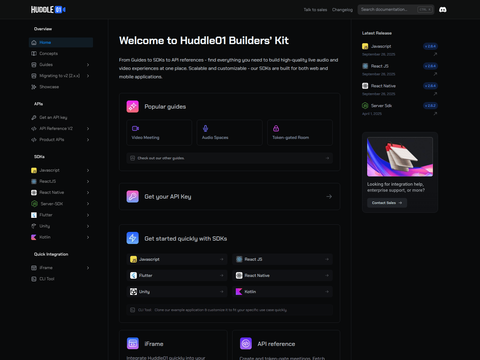 Screenshot of huddle01.biz