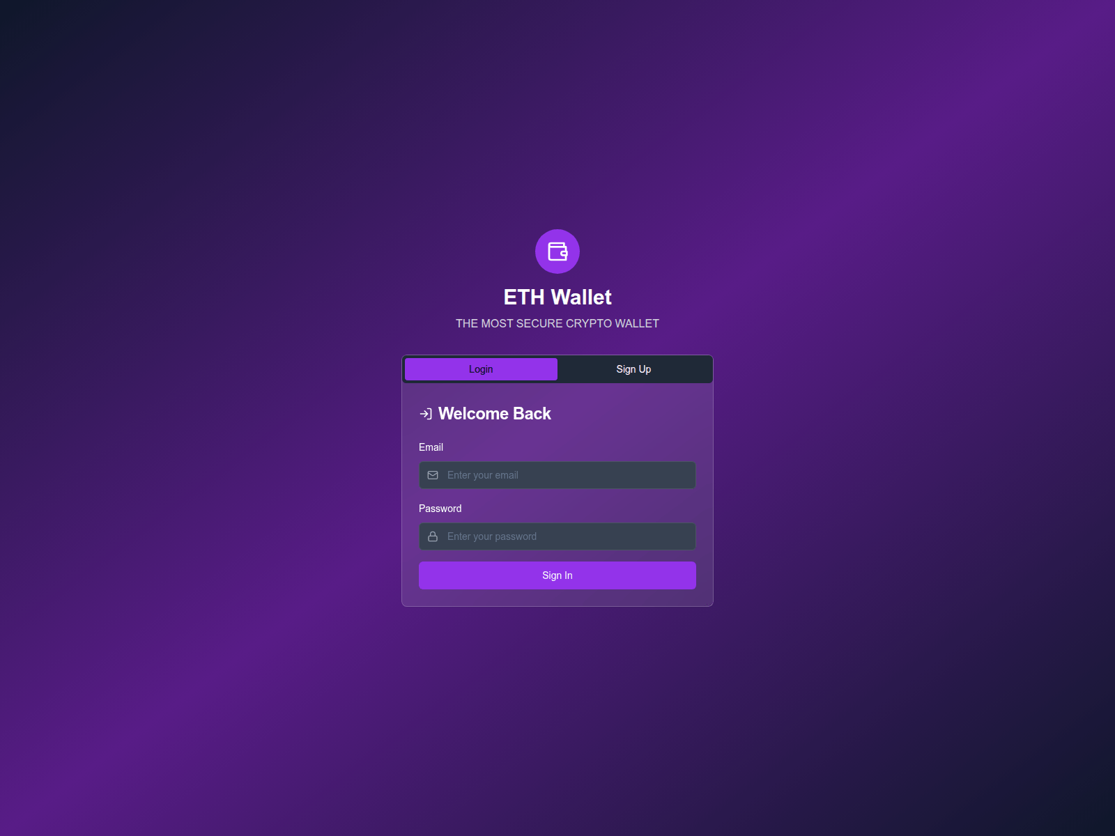 Screenshot of ethereumwallet.digital