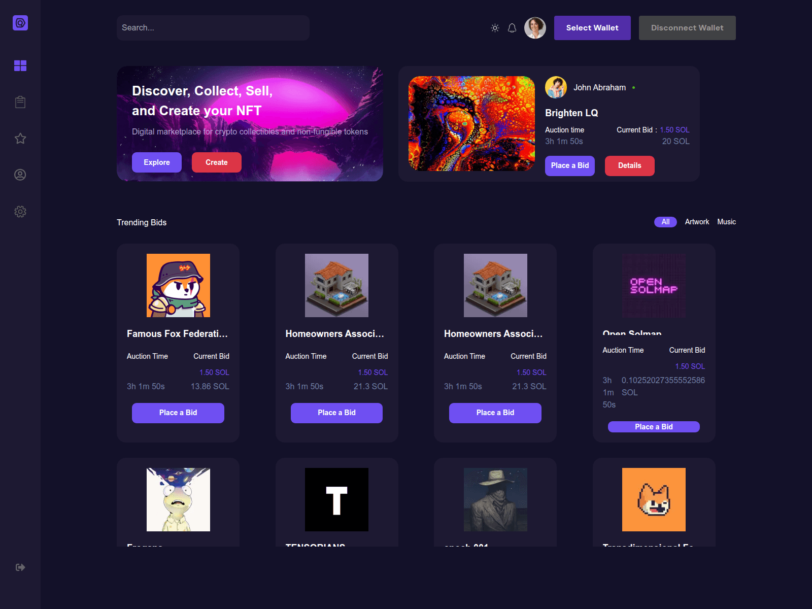 Screenshot of solaxnft.com