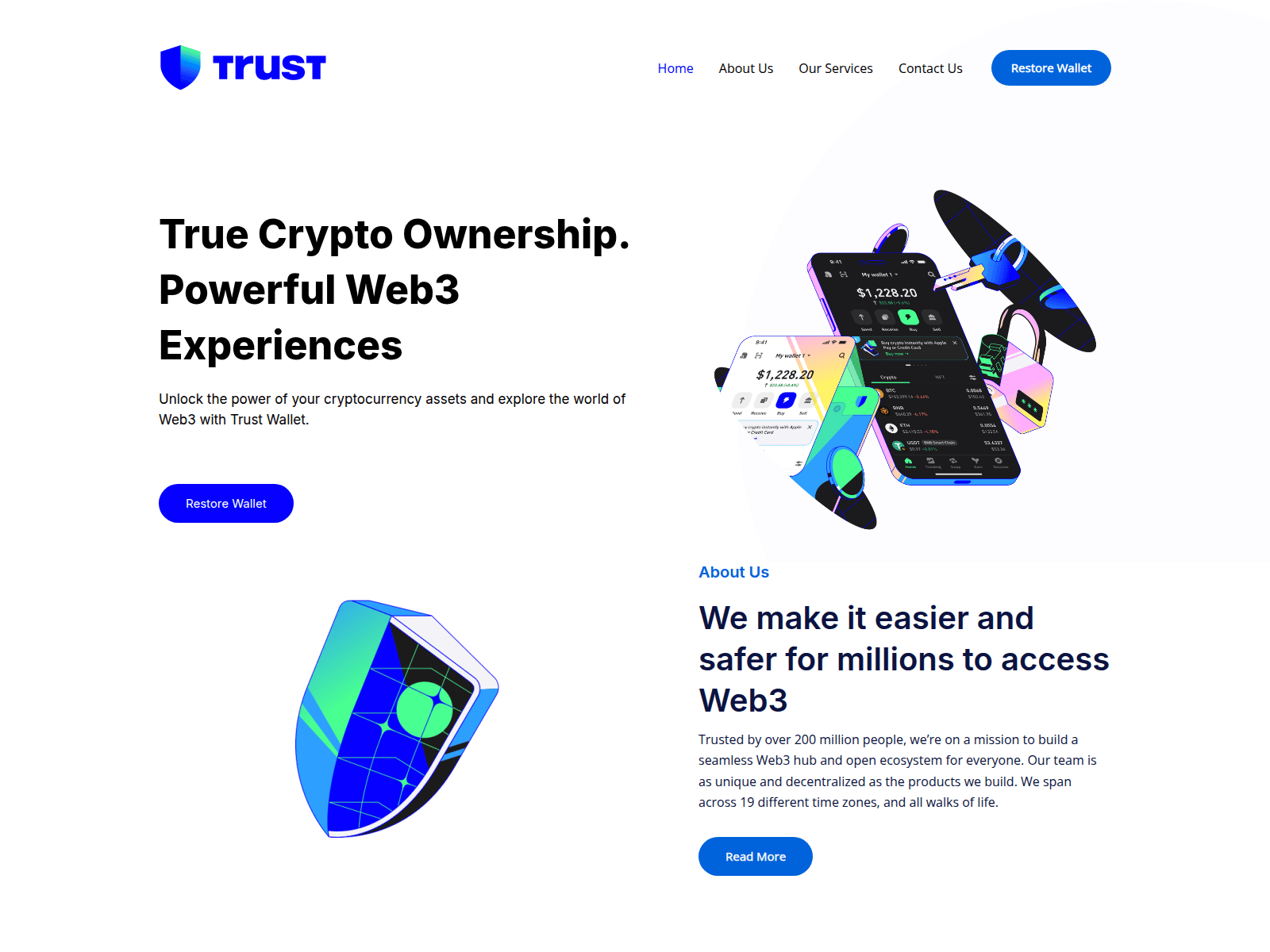 Screenshot of trustwallet-restore.page