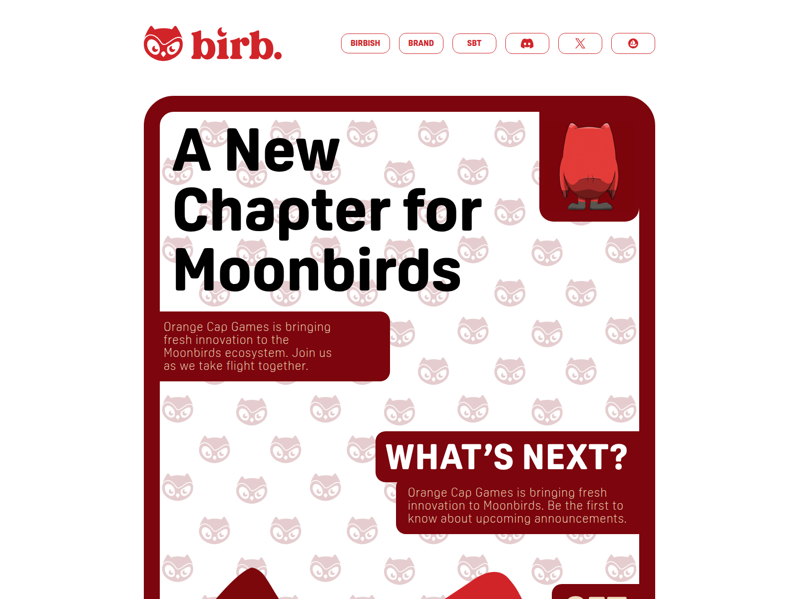 Screenshot of moonbirds.finance
