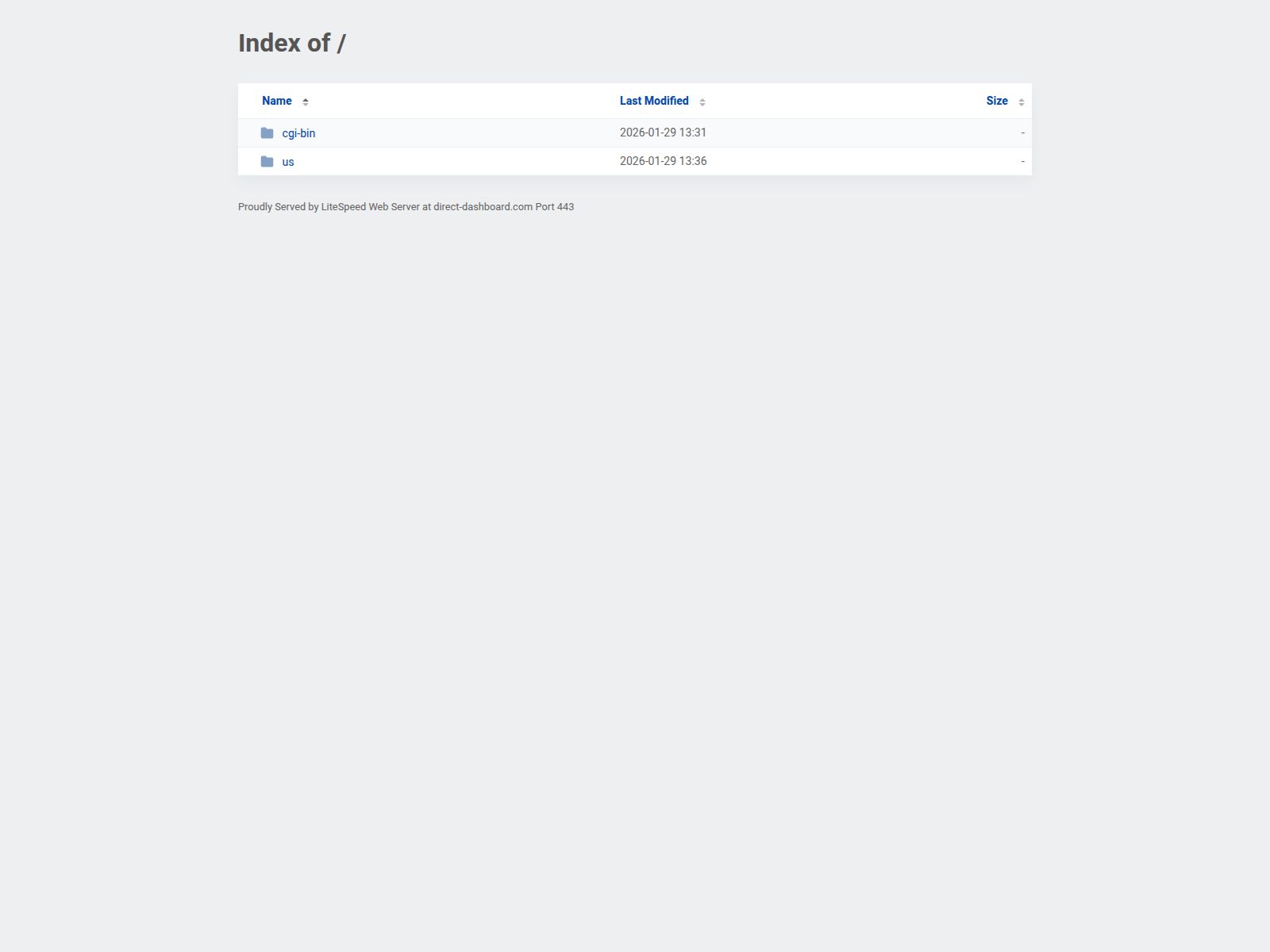 Screenshot of direct-dashboard.com