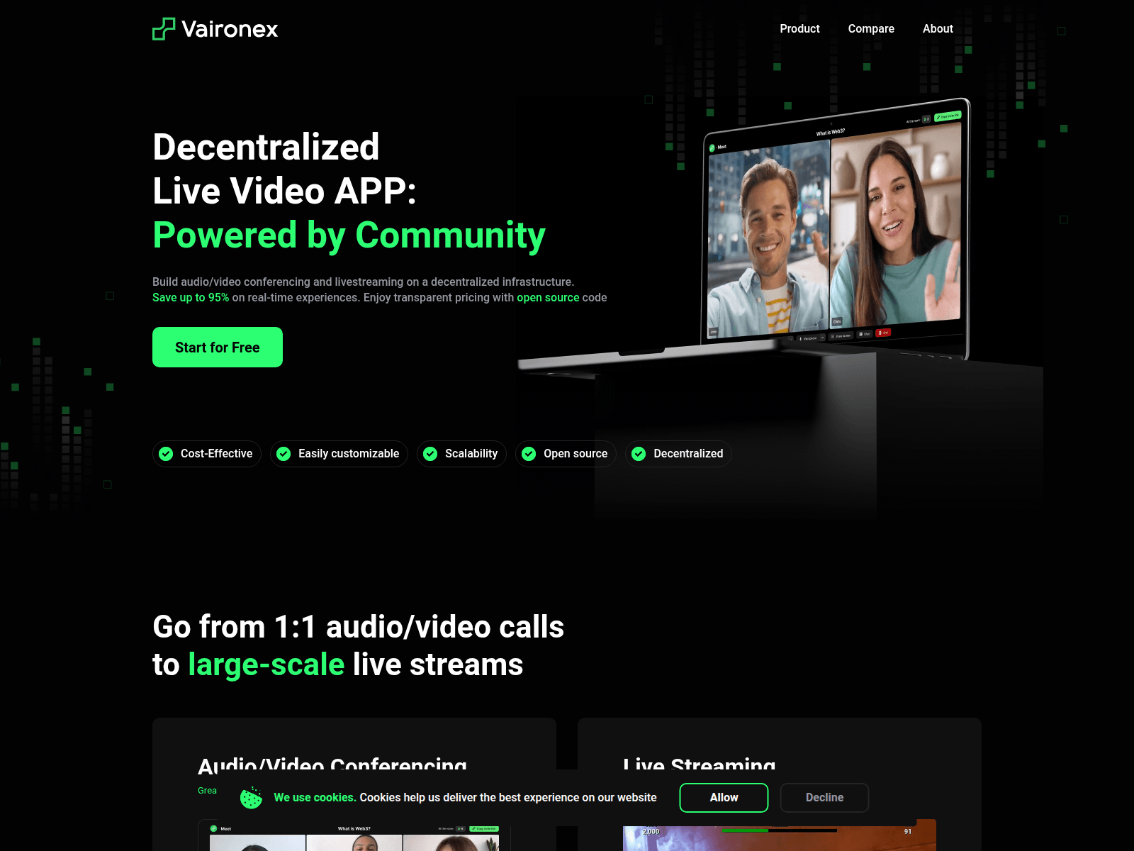 Screenshot of vaironex.live