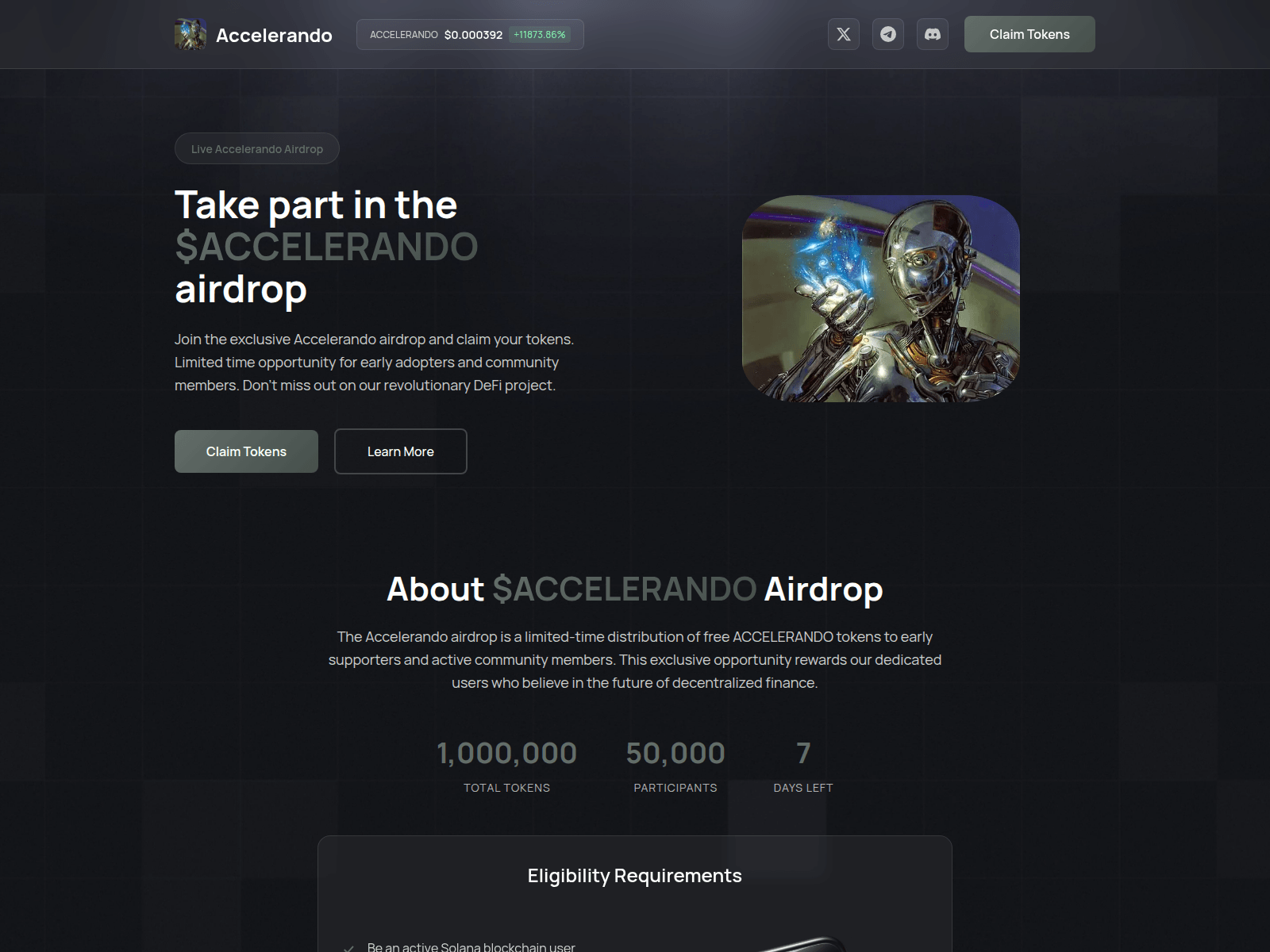 Screenshot of event-accelerando.fun