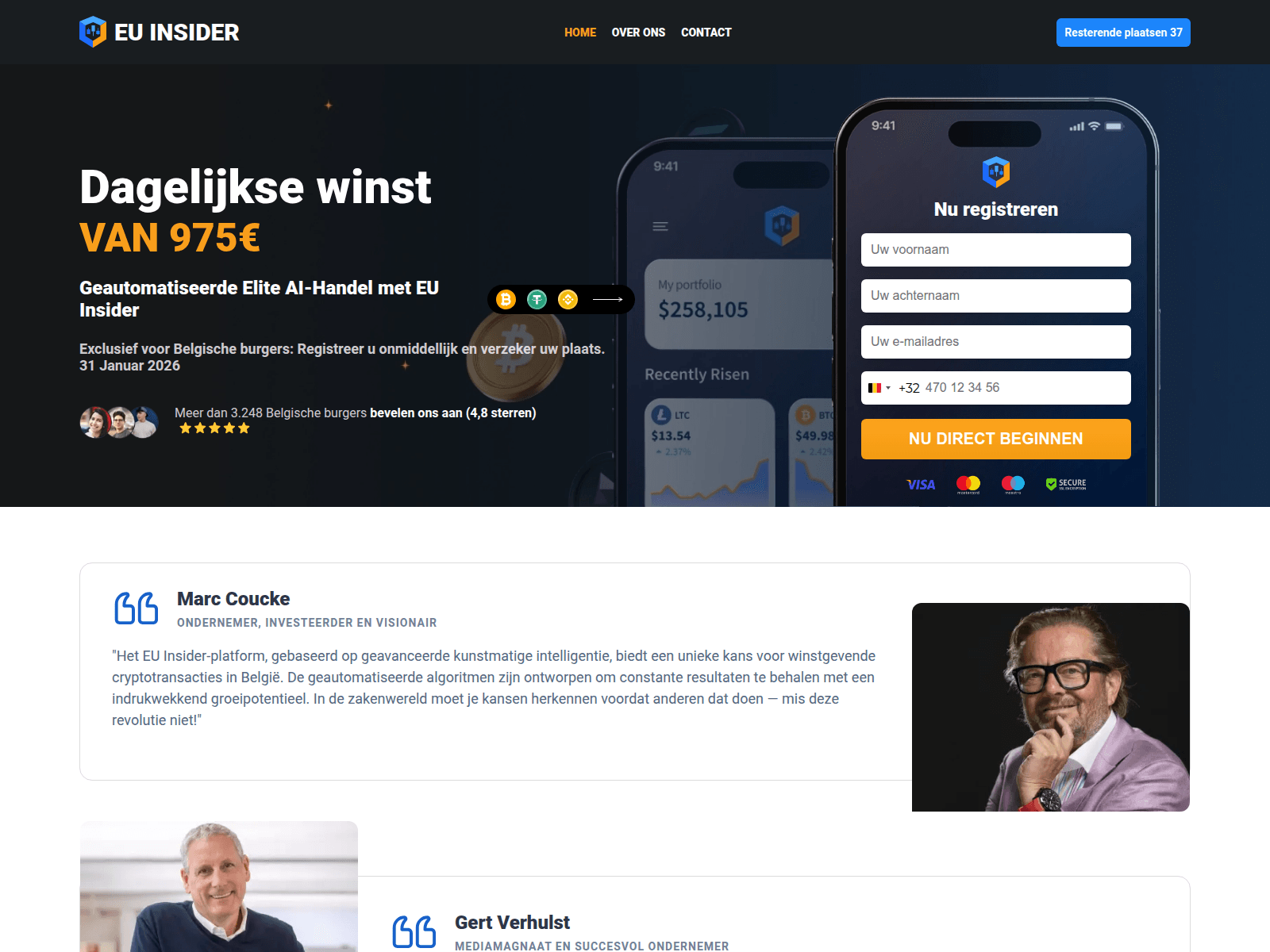 Screenshot of euinsiderai.net